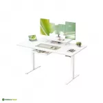 Elektriliselt reguleeritav laud 140x70 cm valge