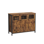 Kummut 100x35x75 cm tumepruun klaasustega terasraamil