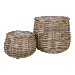 Punutud korvid Pulo 2 tk rotang looduslik kubu rattan