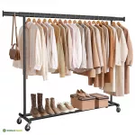 Riidestange ratastel 160 200 cm must teras