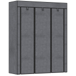 Riidest riidekapp 125 x 43 x 162,5 cm tumehall 8 riiulit