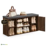 Esikupink 30,5 x 104 x 48 cm pruun-hall hoiupink
