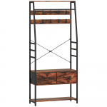 Esikunagi jalatsiriiuliga 80 &times; 30 &times; 180 cm pruun metall