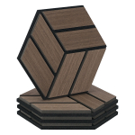 Akustiline seinapaneel 4 tk 30x26 cm pruun