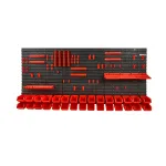 Seinale kinnitatavad hoiukastid 172x77.5x17 cm must/punane plastist hoiustamine