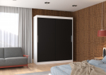 Liugustega Riidekapp LINCOLN 180 180x215x58 Valge