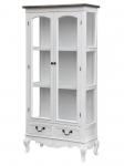 Vitriinkapp Rimini 76 x 156 x 35 cm valge 2 ust ja sahtlid