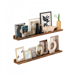 Seinariiulid 2 tk 80 &times; 10 &times; 5 cm pruun MDF &auml;&auml;rega