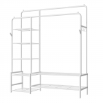 Riidepuu 45 x 115,8 x 172,8 cm valge teras 150 kg