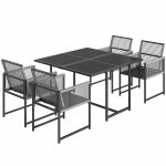 Aiam&ouml;&ouml;bli s&ouml;&ouml;gikomplekt 5-osaline 120x120 cm teras