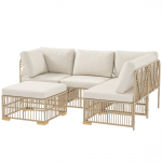 Nurgadiivanite komplekt 67.5x67.5x74 cm Looduslik puit