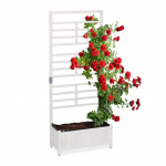 Istutuskast trellisega 171 x 71,5 x 32 cm valge 38 l