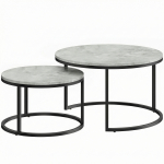 Kohvilaudade komplekt 78.5&times;78.5&times;46.5 cm hall metallraam