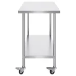 T&ouml;&ouml;laud 76.2x121.9x95.5 cm H&otilde;bedane Roostevaba teras