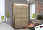 Liugustega riidekapp BENISSO 120 120x200x58 cm Sonoma
