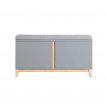 Esikupink 90 x 35 x 47 cm bambus pehme iste ja 2 riiulit