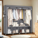 Riidest riidekapp 45 x 170 x 167 cm hall riiulitega