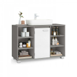 Vannitoa valamukapp 30 x 90 x 60 cm MDF hall-valge