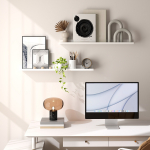 Valge seinariiul 110x10 cm