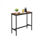 Konsoollaud 100x40x90 cm pruun ja must terasraam