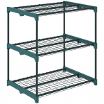 Taimede alus 68&times;49&times;72 cm 3-astmeline tume roheline teras