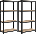 Riiul 80x40x160 cm must terasest reguleeritav