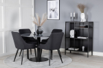S&ouml;&ouml;gilaua komplekt Estelle l&auml;bim&otilde;&otilde;t 106 H75 cm must marmor