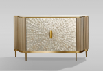 Sahtlitega kummut Stilig 150 x 88 x 40 cm kuldne