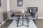 S&ouml;&ouml;gilaua komplekt Marina 180x90 cm Hall/Must