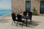 Giardini s&ouml;&ouml;gikomplekt 4 Levanzo tooliga must teras