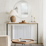 Konsoollaud 120 &times; 20 &times; 81 cm must-pruun terasraam