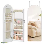 Peegliga ehtekapp 10 x 42 x 108 cm Pilvevalge LED