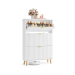 Kingakapp 24 x 80 x 123 cm valge MDF klapiga uksed