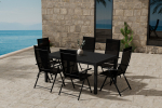 S&ouml;&ouml;gikomplekt Capo must teras 6 Levanzo tooli