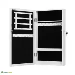 Ehtekap 10 &times; 37 &times; 67 cm valge MDF peegliga seinakapp