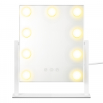 Meigipeegel 58x43 cm valge LED-valgustus toonidega