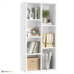 Valge raamaturiiul 50 x 24 x 106 cm puitlaastplaat
