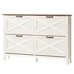 LIRY kingakapp 4 klappi 24 cm s&uuml;gav valge MDF