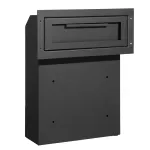 Postkast tugevast terasest 33x17.8x43 cm must