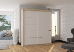 Liugustega riidekapp SPECTRA 180 180x215x58 cm valge sonoma