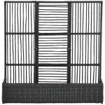 Lilleriiul seinale 103 x 103 x 29 cm must PE-rotang
