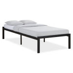 Puidust voodi 90x200 cm Must