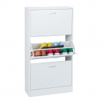 Kingakapp 79 x 60 x 24 cm valge 2 klappi riiulid