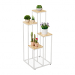 Taimede alus 80 x 40 x 40 cm valge 4 tasandit