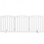 Turvav&auml;rav koertele 155 x 61 cm valge 3-osaline MDF