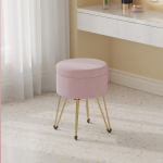 &Uuml;mmargune taburet Roosa