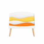 Raamaturiiul lastele 28x64x70 cm oranž