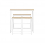 S&ouml;&ouml;gilaud ja toolid komplekt 100x60x96 cm valge