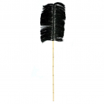 Dekoratiivne leht Raffia Palmeira must