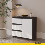 Kummut Mikel 75x80x35 cm Antratsiit Valge